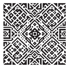 Seamless Geometric Pattern silhouette vector illustration