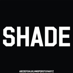 shade, a font combination between vintage and modern Japanese type style alphabet