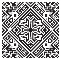 Seamless Geometric Pattern silhouette vector illustration