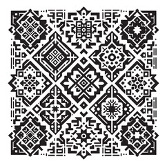 Seamless Geometric Pattern silhouette vector illustration