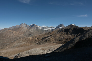 High alpine range in Valais Switzerland