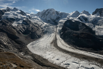 Gorner glacier / Monte Rosa near Zermatt in the swiss alps