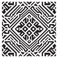 Seamless Geometric Pattern silhouette vector illustration