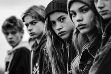 Obraz premium Generative AI Portrait of Young Fans Watching Event