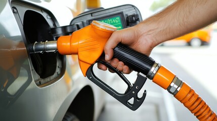 Hand fueling car at gas station. (1)