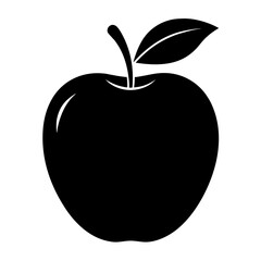 apple Fruit Vector silhouette design