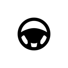 Steering wheel icon. Automobile steer wheel illustration on white background