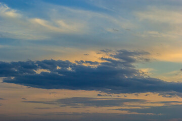 Dramatic sunset and sunrise sky