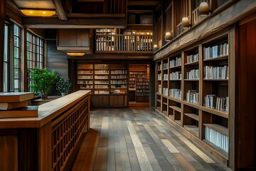 Books in a library