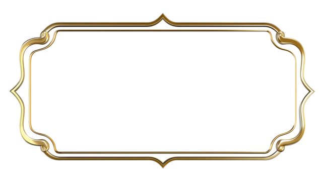 antique gold border frame transparent png