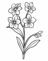 Flower coloring sheet