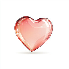 shiny pink love heart with magical sparkling effect, perfect for romance