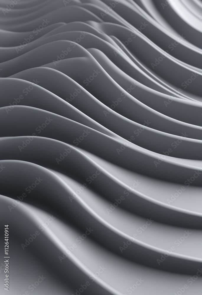 Poster gray wave 3d abstract background