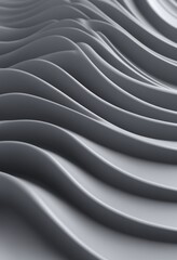 Gray wave 3d abstract background