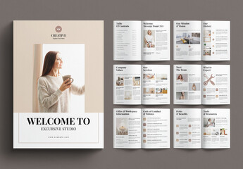 Welcome Guide Template Design Magazine Layout