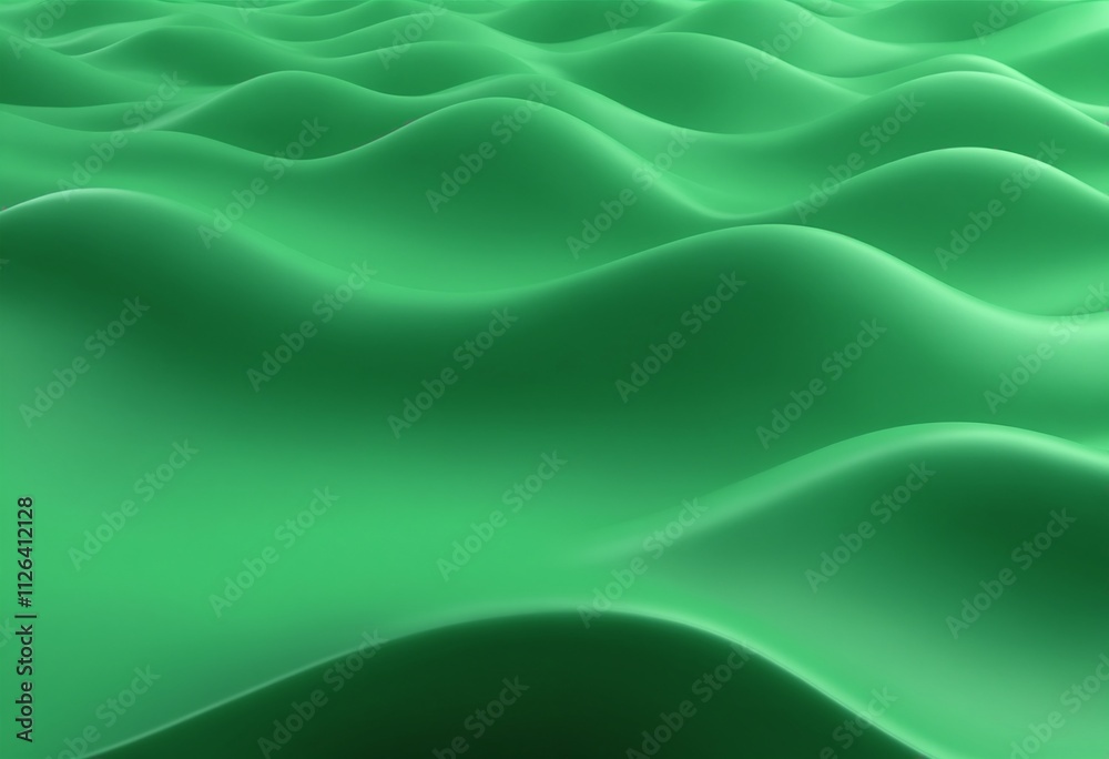 Poster green wave 3d abstract background