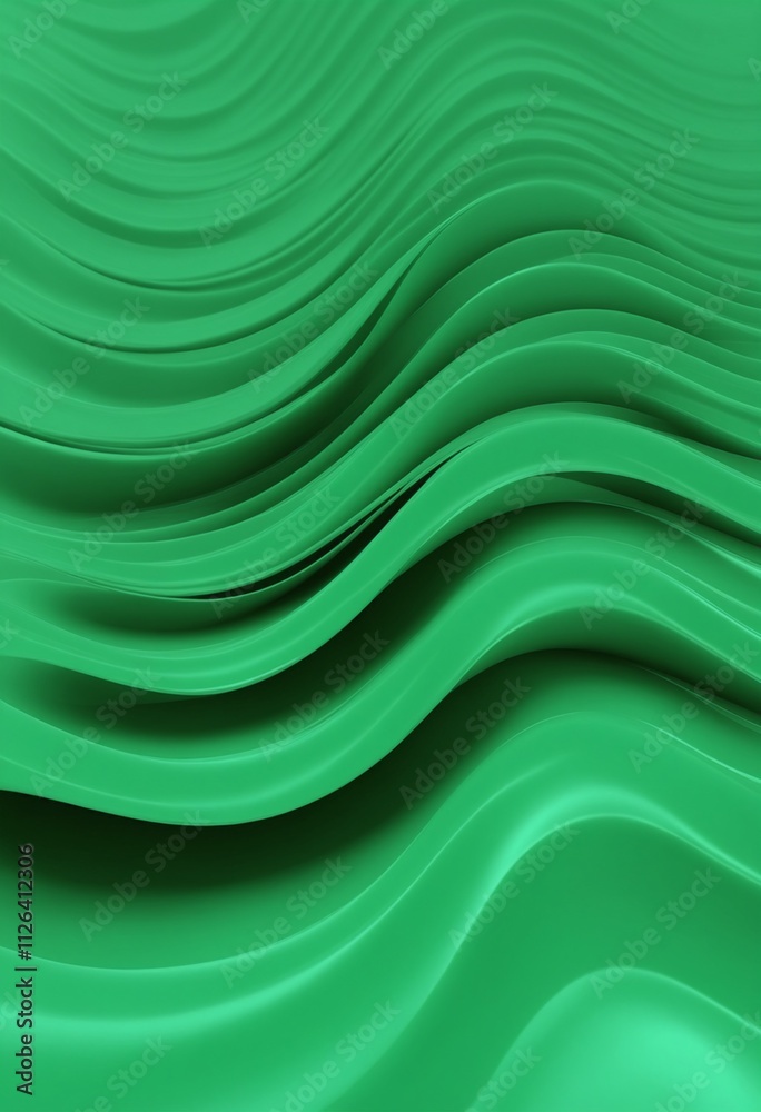 Aufkleber green wave 3d abstract background
