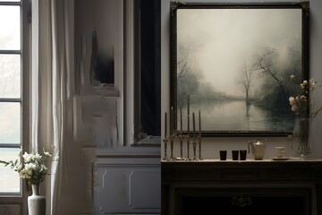 a modern living room with a white leather sofa
