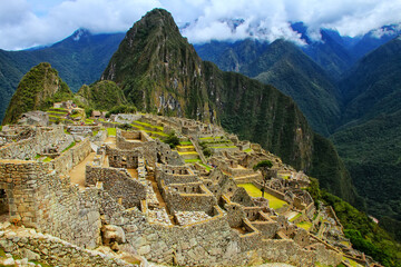 Inca citadel Machu Picchu in Peru