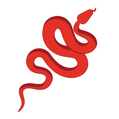 Chinese new year 2025 year of the Snake. Red Snake svg illustration. Traditional zodiac sign. Lunar new year 