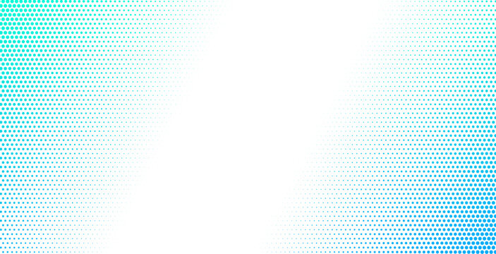 Halftone blue dotted background. Abstract vector gradient dotted textured corners