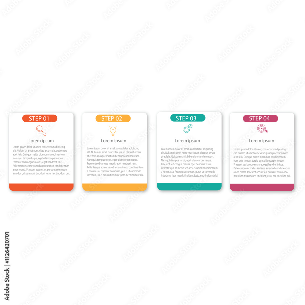 Canvas Prints infographic design template with icons and 4 options or steps. can be used for process diagrams, pre