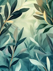 Beautiful Wedding Invitation Background with Soft Green and Boho Chic Illustration, perfect for wedding stationery, invitations, and decor Generative AI