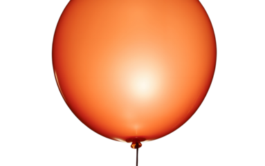 Orange Balloon isolated on transparent background