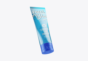 Transparent Cosmetic Tube Mockup