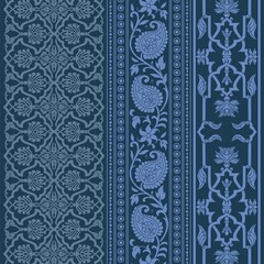 wedding card design, traditional paisley floral pattern , royal India	