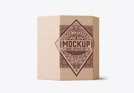 Hexagonal Box Mockup