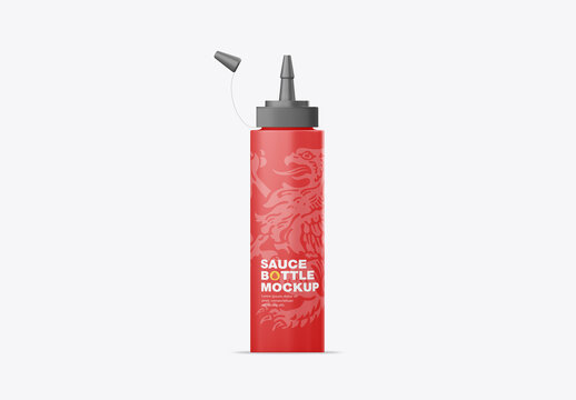 Plastic Sauce bottle Mockup