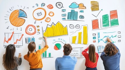 Entrepreneurs Collaborating in Creative Brainstorming Session