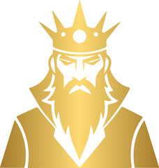 Golden king logo icon