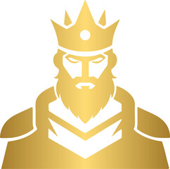 Golden king logo icon