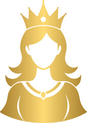 Golden queen logo icon