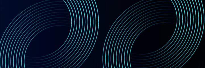 Blue abstract background with glowing circles. Swirl circular lines pattern. Geometric spiral. Twirl elements. Modern graphic desi