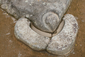 Detail of a stone structure at Machu Picchu, Peru
