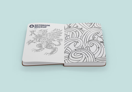 Opened Notebook Mockup