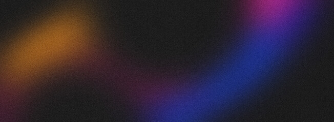 Colorful pink, yellow, blue back gradient noisy grain background texture