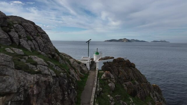 Faro de Punta Lameda en Vigo Nigran Pontevedra Galicia
