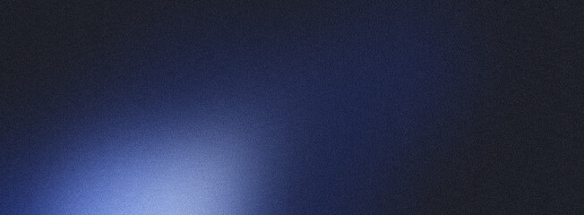 blue white illuminated wave on black, grainy color gradient background, noise texture effect, copy space
