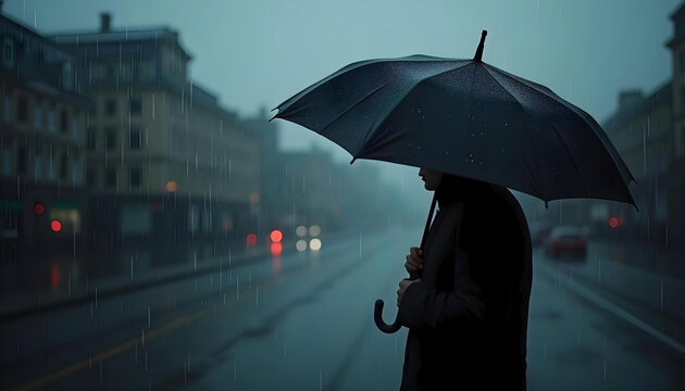 people walking in the rain