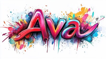 Ava Graffiti Name Art