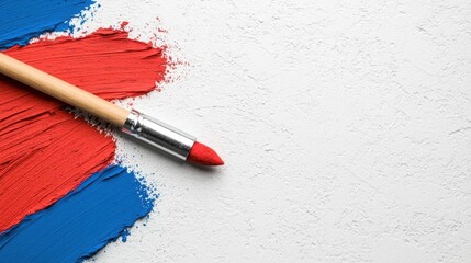A photostock of soft pastel chalk lines in blue and red drawn across a textured white background, symbolizing creativity and art projects. High Quality