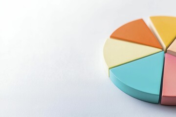 Obraz premium Budget distribution visualized with colorful pie charts and graphs showing financial planning dynamics.
