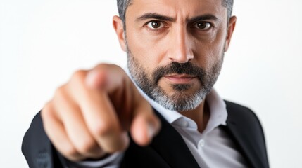 Confident mature businessman engaging with a touchscreen interface demonstrating leadership and modern technology in a professional setting.