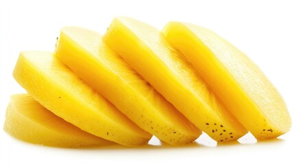 Sliced yellow kiwi fruit on a bright background showcasing vibrant color and texture perfect for food and nutrition themes