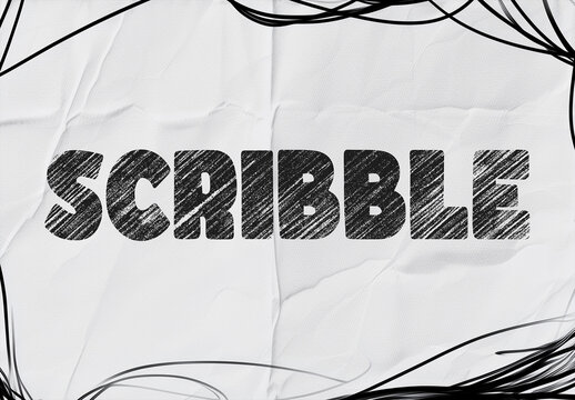 Text Effect Pencil Scribble with Generative AI