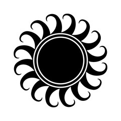 Sun vector icon. Summer illustration sign. hot symbol or logo.